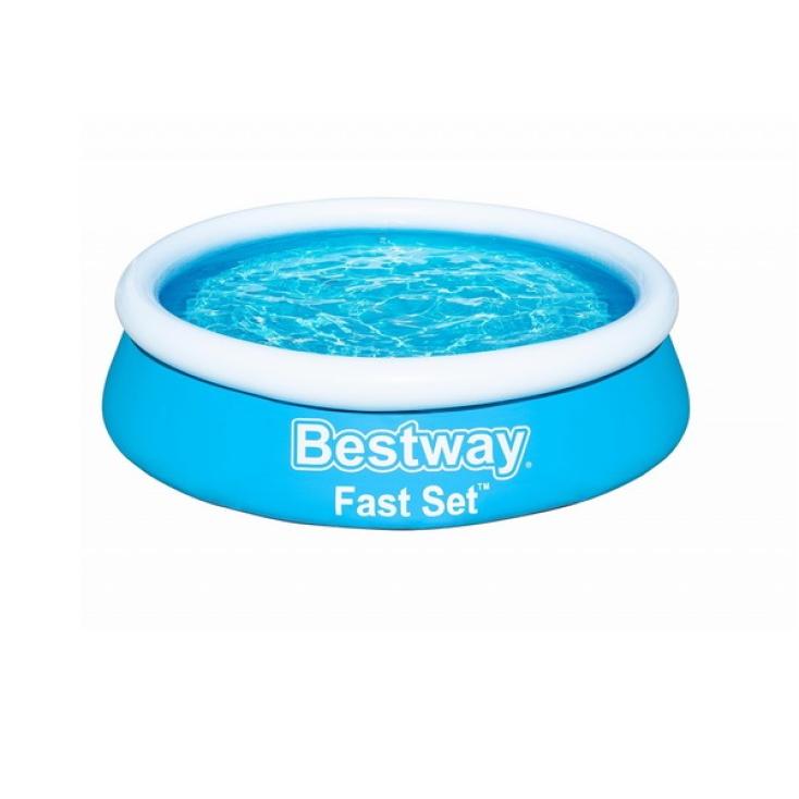 Бассейн надувной круглый 183х51 см 940 л Bestway Fast Set 57392