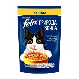 Корм для кошек влажный Felix Природа вкуса Курица 75 г