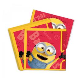 Салфетки бумажные трехслойные-2 Minions 2 33x33 см 20 шт 3D дизайн