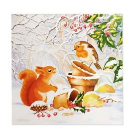 Салфетки бумажные Новогодняя беседа Home Collection 33х33 см 3 сл (20 шт)