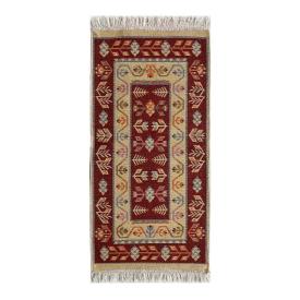 Коврик из хлопка Kilim Usak UK1671 60x120 см коричневый-бежевый