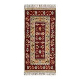 Коврик из хлопка Kilim Usak UK1871 60x120 см коричневый-бежевый