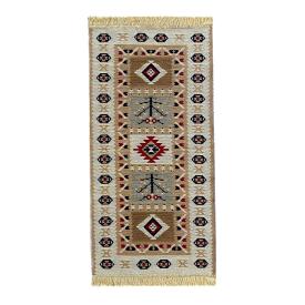 Коврик из хлопка Kilim Gold 57239 60x90 см коричневый-бежевый