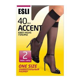 Гольфы Esli Accent 40 120/20 2 пары 23-25 nero