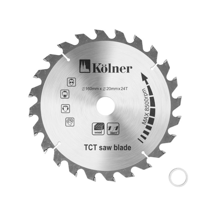 Диск пильный Kolner Ksd 160x16/20x24 мм 7600 об/мин в блистере