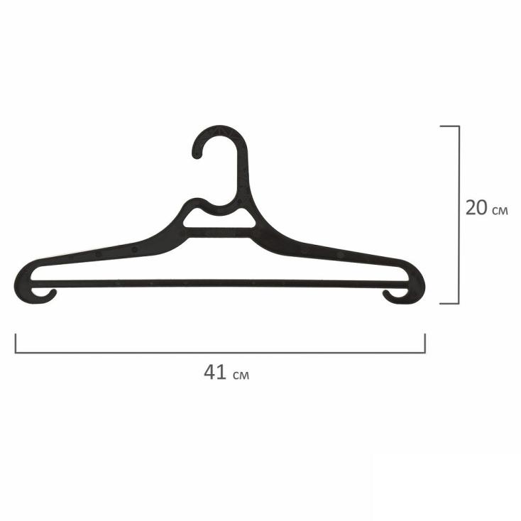 Набор вешалок р.48-50 пластик черный 3 шт Полимербыт