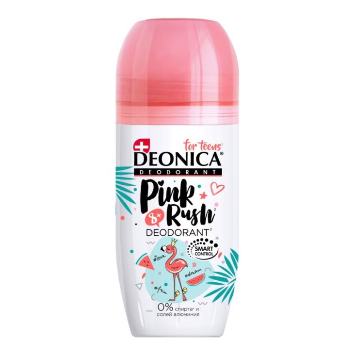 Дезодорант шариковый Deonica For Teens Pink Rush 50 мл