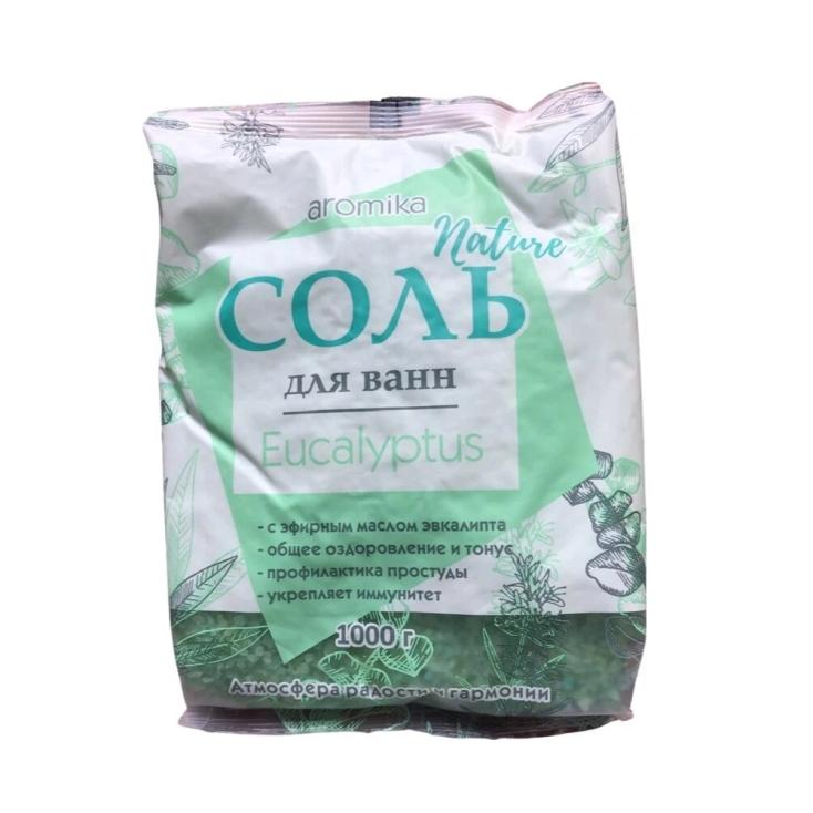 Соль для ванны Aromika Eucalyptus с эфирным маслом 1 кг