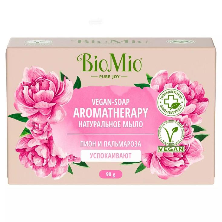 Мыло туалетное Bio Mio Bio-Soap Пион и эфирное масло пальмарозы 90 г