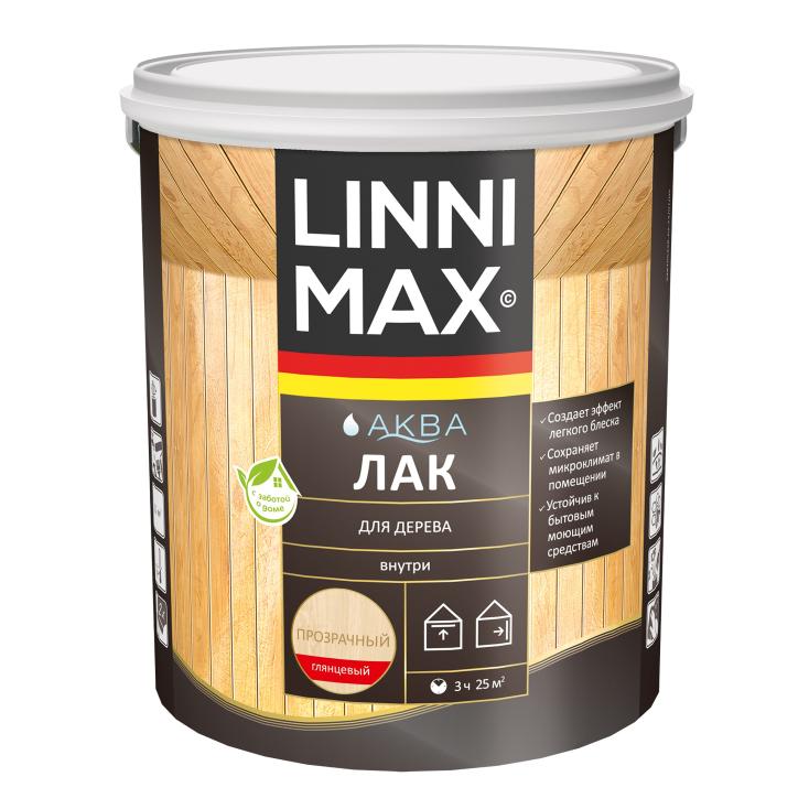 Лак акриловый для дерева Linnimax Аква глянцевый 2,5 л