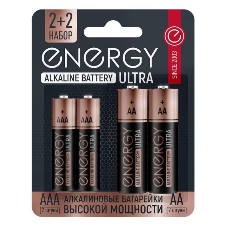 Батарейка щелочная Energy Ultra АА+ААА/LR6+LR03 4 шт