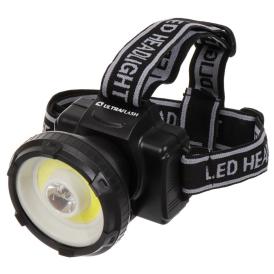 Фонарь налобный Ultraflash LED5368 1,2Вт (аккум 4V 0,5Ah, LED+COB, 160Лм, 2 режима, USB, з/у)