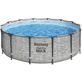 Бассейн каркасный круглый 427х122 см 15232 л Bestway Steel Pro Max ф-насос лестница тент 5619D