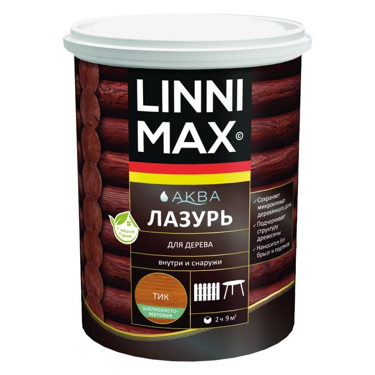 Антисептик лессирующий для дерева Linnimax Аква Лазурь тик 0,9 л