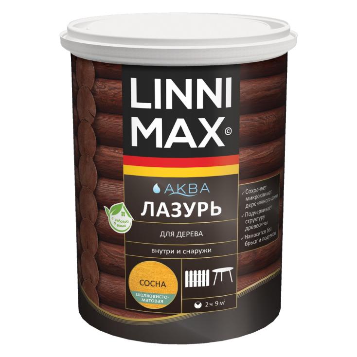 Антисептик лессирующий для дерева Linnimax Аква Лазурь сосна 0,9 л