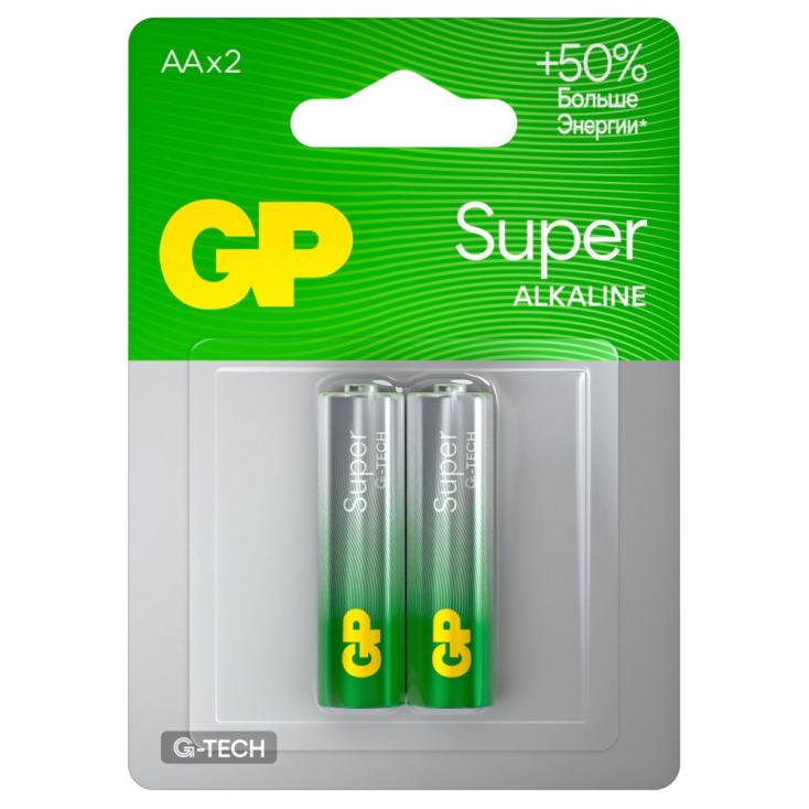 Батарейка щелочная GP Super G-Tech AA/LR6/316 BL-2 2 шт