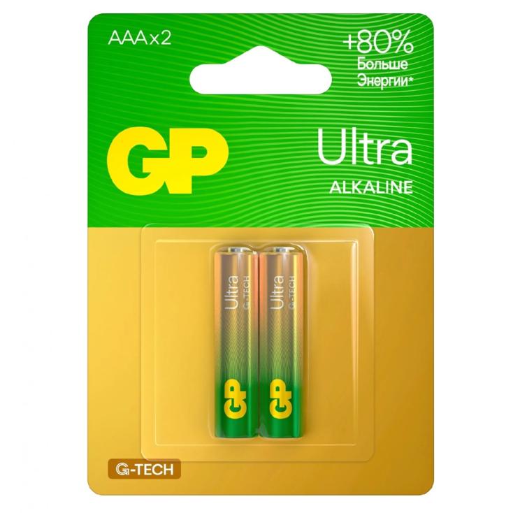 Батарейка щелочная GP Ultra G-Tech AAА/LR03/286 BL-2 2 шт