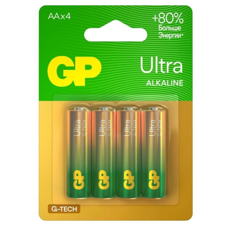 Батарейка щелочная GP Ultra G-Tech AA/LR6/316 BL-4 4 шт