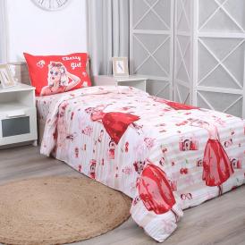 Белье постельное 1,5 сп детский сатин Mona Liza Kids 48х70 см-1 Cherry